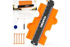DODOWIN Contour Gauge Profile Tools 10", Laminate Flooring Tool, Angle Finder Template Tool for Woodworking, Christmas Gifts for Men Him Who Have Everything, Stocking Fillers for Dad Grandad Husband