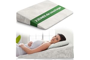 Well B4 Coussin cale pour lit et canapé, cale de Matelas, Reflux [avec 2 Zones de Couchage], de Lecture pour rehausser Le Sommeil comme tête, rehausseur de lit, de Soutien