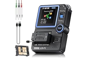 QAWNER LCR-P1 Transistor-Tester, Multifunktions-Infrarot-Tester, NPN PNP MOSFET, Farbdisplay 1,44 Zoll USB Typ-C, Diode Transistor Kondensator LCR Widerstand ESR Meter, Transistor