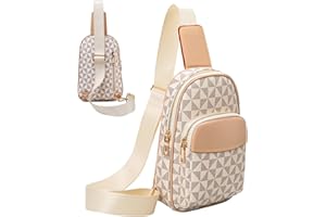 ANCK Sac Banane pour Femme, Sac bandoulière pour Femme, Sac de Ceinture, Sac de Ventre Sac Banane à Carreaux pour Homme Designer