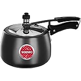 Amazon Brand - Solimo Hard Anodised Pressure Cooker With Stainless Steel Lid, 3 Liter