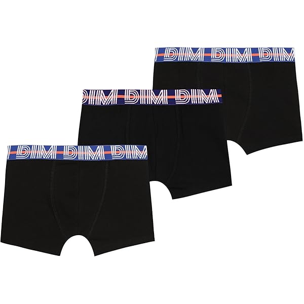Dim Boxer Garçon Ecodim Classique Coton Stretch Doux Lot De 2 - Confort Quotidien Parfait
