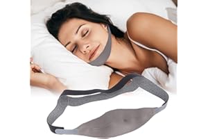 FYBIDA Pasek Przeciw Chrapaniu Podbródka, Pasek Podbródkowy dla Użytkowników CPAP Zapobiega Chrapaniu Miękki Nylonowy Elastyczny Oddychający Pas do Oddychania na Nos do Aparatów Oddechowych