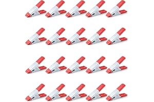 ROSNONG 20Pcs Spring Clamps 2 Inch,Tipped Grip Holder Rubber Coated,Clamps Set, Photo Cloth clamp Background Fabric Clip,for Tarpaulin Camping, Woodworking, Model Making Tool