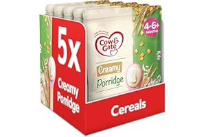 Cow & Gate Creamy Porridge Baby Food Cereal, 4-6+ Months, 125g (Pack of 5)