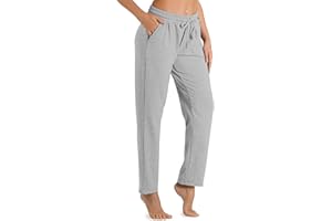 icyzone Femme Pantalons de Jogging Décontracté Pantalon de Sport avec Poches, Longue Jogger Pants