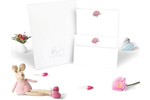Me Loovely Pink Rose Letter Writing Paper and Envelopes Set Stationery Writing Supplies for School Home & Office | Christmas Gifts (Pack of 10 with Gift Envelope)