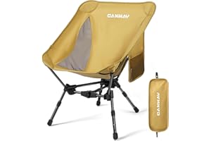 CANWAY Faltbarer Campingstuhl，Ultraleicht Tragbare Campingstuhl, Kleines Packmaß Stuhl mit Tragfähigkeit 180KG Tragkraft，klappstuhl,Strandstuhl