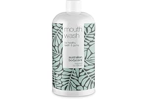 ‎AUSTRALIAN BODYCARE Mouthwash with antibacterial tea tree oil, 500 ml, nourishes and relieves irritated and bleeding gums, for healthy oral hygiene without bad breath, 100% vegan and dermatologically tested