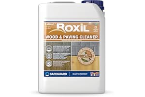 Roxil Limpiador para Madera y Pavimentos - 5 Litros - Elimina la Mugre con Facilidad Sobre Superficies de Madera y Pavimentos: Limpiador para Terrazas Exteriores, Piedra y Baldosas