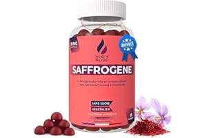 GENE & GOOD SaffroGene® – Gommes au safran et vitamine B6 – 60 gommes véganes au goût fruits rouges – Formule naturelle – Fabriqué en France