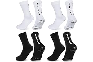 PERMANENTLY001 Calzini Antiscivolo Calcio Uomo e Donna, Calze Ciclismo Traspiranti e Compression, Sottile Grip Allenamento Sportivo Yoga Pilates Basket Corsa…