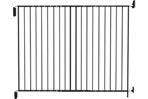 Nordlinger Pro 742040 Barriere Animaux en Métal à Fermeture Pivotante Kenny Extra 87-153 cm de Large et 105 cm de Haut, Noir