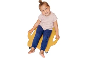 MagicMeadow Sensory Scooter Board | Autism Board for Motor Skills Enhancement, Autism Friendly, Toddler Scooter, Kids Scooter, 3+ Year Old, Scooter Boards for Kids Sensory | Yellow