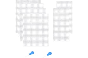 JYCY 6 Pcs Plastic Sheets for DIY Projects Crafts Canvas Sheet Plastic Mesh for Embroidery Crafting Knit and Crochet Projects and Make Aquarium Dividers Flexible Plastic Sheet(White)