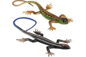 TOTORITY VILLCASE 2 unidades de juguete de lagarto falso lagarto juguete lagarto modelo de juguete de acción figura educativa lagarto juguete salvaje vida creatures para niños adultos regalos