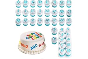 JUNBAOYYDS Alphabet Fondant Cutter Moule à Gâteau Biscuits,36 Pcs Emporte-Pièces d'Alphabet et de Chiffres Fondant Cutter, pour Pâtisserie Décoration de Biscuit Pâte à Sucre Cookie