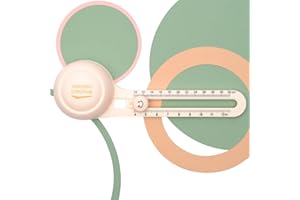 Vaessen Creative Cortador de Círculos – Ø 10 a Ø 32 cm y 3 Cuchillas de Repuesto – Cutter Circular para Manualidades, Papel y Scrapbooking, Marfil