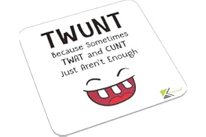 KRUZROYAL FM035 Twunt because sometimes TWAT and C*nt just aren't enough. Novelty Funny Idea Glossy Metal Square Fridge Magnet