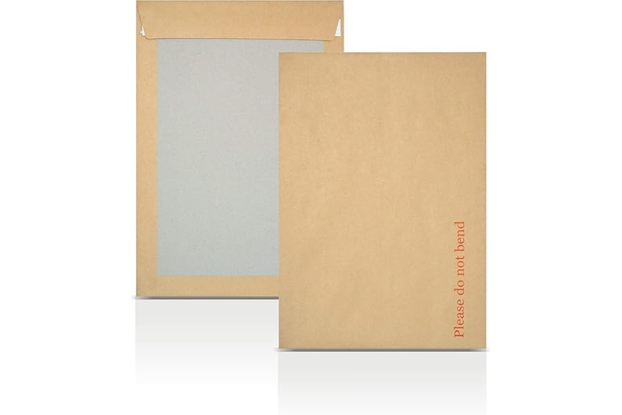 AKAR Do Not Bend Packaging - A6 Hard Backed Envelopes (162 x 114mm), Cardboard Mailers (Pack of 25)