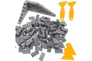 Cayway 200 Pz Ladrillos en Miniatura Mini Ladrillos Piedra 1:16 Mini Ladrillo Gris para Micro Paisaje, Bricolaje Casa de Muñecas Ladrillos Diorama Hada