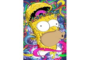 DVBQQWE Kits de Peinture au Diamant pour Adultes Simpson Diamond Art 5D Peinture avec Diamants Kit de Peinture Bricolage Anime Peinture par numéro avec Gem Art Drill et Dotz 30 X 40 cm