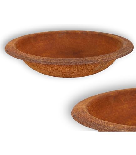 Kleine Gartenschale In Rostoptik – Runde Dekoschale Aus Edelrost, 34 Cm Durchmesser, Wetterfest & Frostsicher – Für Beet, Terrasse & Balkon