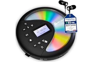 KLIM Discover portabel Baladeur med Batteriintäckt - Kompatibel med CD-R, CD-RW och MP3