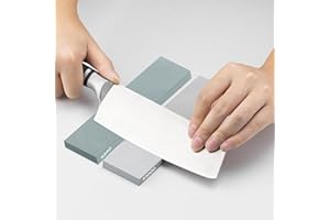 Hawerk Schleifstein Set - 240er und 1000er Körnung - Schleifstein für Messer Schärfen - Wetzstein Abziehstein - Messer Schleifen - Wetzstein für Messer - Sharpening Stone