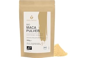 ‎IDDA HERBAL IDDA Herbal Maca Pulver aus Peru BIO 500g, Macawurzel gemahlen, bio Maca Pulver, glutenfrei