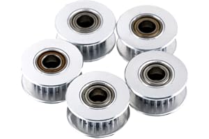 OTOTEC 5X GT2 20 Dents H-Type Courroie de Distribution Poulie de Renvoi Portant 5mm Trou Intérieur Roue Synchrone pour Imprimante 3D Accessoires
