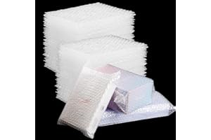 EVADOW 100Pack 15cmx20cm Bubble Out Bags Bubble Pouches Wrap Cushioning Packaging Bags, Double-Side Premium Small Bubbles Out Pouch for Moving, Shipping, and Storage