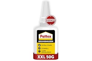 Pattex Universal Sekundenkleber 50g, hochwertiger Alleskleber für Kunststoff, Metall, Keramik und Holz, schnell trocknender, wasserfester Kleber für präzise Ergebnisse