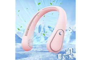 PHEJIE Ventilador de Cuello, Mini Ventilador de Cuello Portátil sin Palas, 4000 mAh Ventilador USB Recargable con 3 Velocidades Ajustable con 360° de Flujo de Aire para el Hogar, Oficina