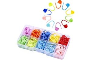 HETING-YQ 150 Pièces Marqueur de Verrouillage, Marqueurs de Point à Tricoter Crochet, Marqueurs de Maille en Plastique pour Crocheté Bricolage avec Boîte Rangement, 10 Couleurs