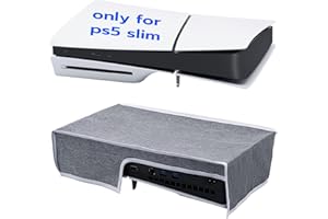 Mcbazel Pokrowiec pyłoszczelny wodoodporny pokrowiec ochronny na PS5 Slim - szary (nie do PS5/PS5 Pro)