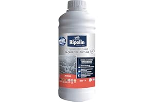 RIPOLIN - Imperméabilisant multi-supports Intérieur & Extérieur - Hydrofugeant multi-usages - Finition Etanche Invisible et Microporeuse à effet perlant. Toiture, Façade, Mur, Sol, Terrasse - 1L