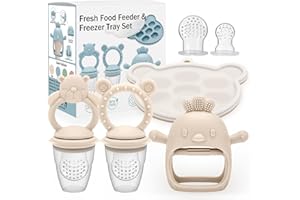 CLDY Baby Fruit Food Feeder, Includes Silicone Breast Milk Popsicle Freezer Mold, Teething Toy for Baby, BPA Free Silicone Teether for Toddler Infant for 3 Month+ Toddler Teething&Infant Self Feeding