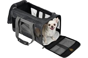 Sherpa Original Deluxe Travel Bag Pet Carrier, Airline Approved & Guaranteed-On-Board - Mesh Panels & Spring Frame, Locking Safety Zippers, Machine Washable Liner - Charcoal Gray, Medium