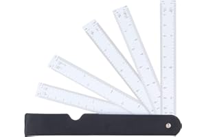 ATYHAO Règle D'échelle en Forme D'éventail Multi-rapports, Haute Précision, Facile à Utiliser, Pliable, avec Plusieurs échelles, Adaptée au Design de Mode