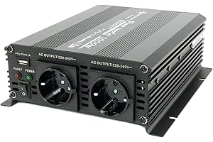 SOLARTRONICS NM1000 24V 1000 Watt SCHWARZ Spannungswandler - 2000 Watt Spitzenleistung - Wechselrichter 24V auf 230V