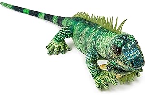 Zappi Co Green Iguana 60 cm Plush Toy Realistic Soft Cuddly Animal, Vibrant Color, Lifelike Detail, Great for Play & Display, Featured on TikTok (60cm Length)