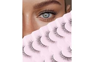 Onlyall Cils Naturels-Cils Vaporeux Aspect Naturel Faux-Cils Évasés Naturels Faux Cils Doux et Moelleux 7 Paires D1