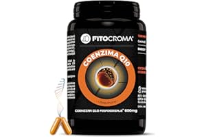 FITOCROMA Coenzima Q10 300mg, (Q10 coenzima), Ubiquinone, 120 capsule vegan, con Tecnologia ultra-solubile alto assorbimento (Coq10 da fermentazione naturale puro 100%), Q 10, Q10 integratore