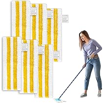 6 Bonnettes En Microfibre De Rechange Pour Nettoyeur Vapeur - Compatible Karcher SC1 à SC5, 18x10 Cm