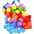 Paraspapermart 50 Pieces Mixed Color Felt Balls Pompom Ball Pom Pom for DIY Sewing Crafts Jewelry Making - Multicolor, 50 mm