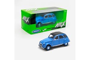 OPO 10 - Coche 1/24 Compatible con Citroen 2CV Azul - Welly 24009A-azul