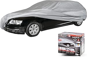 WALSER telo copriauto All Weather Light full garage combi taglia XL grigio chiaro, garage auto con protezione UV, chiusura a cinghia rinforzata