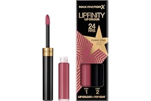 Max Factor, Lipfinity Lip Colour Tinta Labbra Matte Lunga Durata E Gloss Idratante, Applicazione Bifase, Edizione Limitata, 84 Rising Star