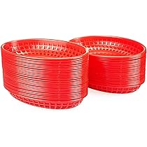 Talking Tables 6 Pack Reusable Plastic Colourful Food Baskets - View #6